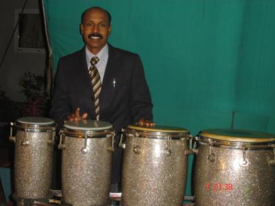 During friends party