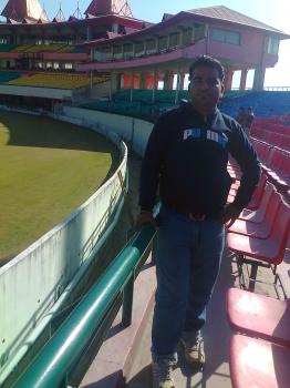 Me in dharamshala cricket stadium